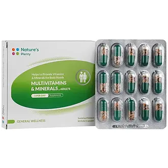 نیچرز پلنتی مولتی ویتامین مینرال بزرگسالان (30 عددی)