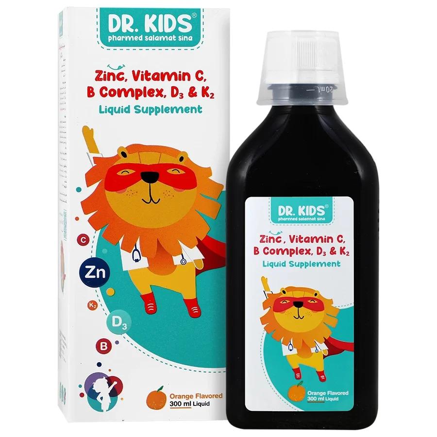 زینک و ویتامین ب کمپلکس و سی و د3 و کا2 دکتر کیدز